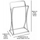 Porta Toalha Para Lavabo 32cm Altura Piatina Cromo Fosco